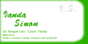 vanda simon business card